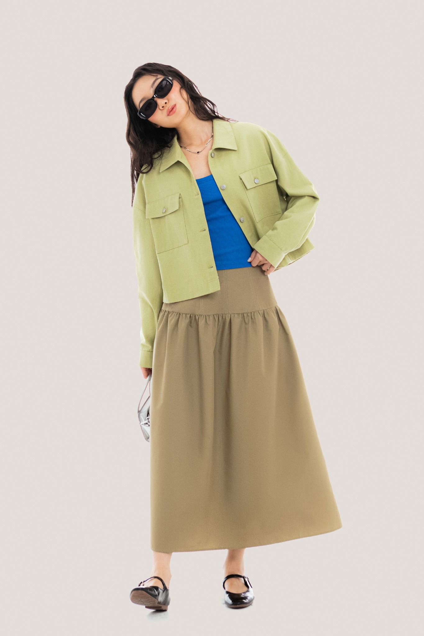  Avocado Khaki Boxy Jacket 