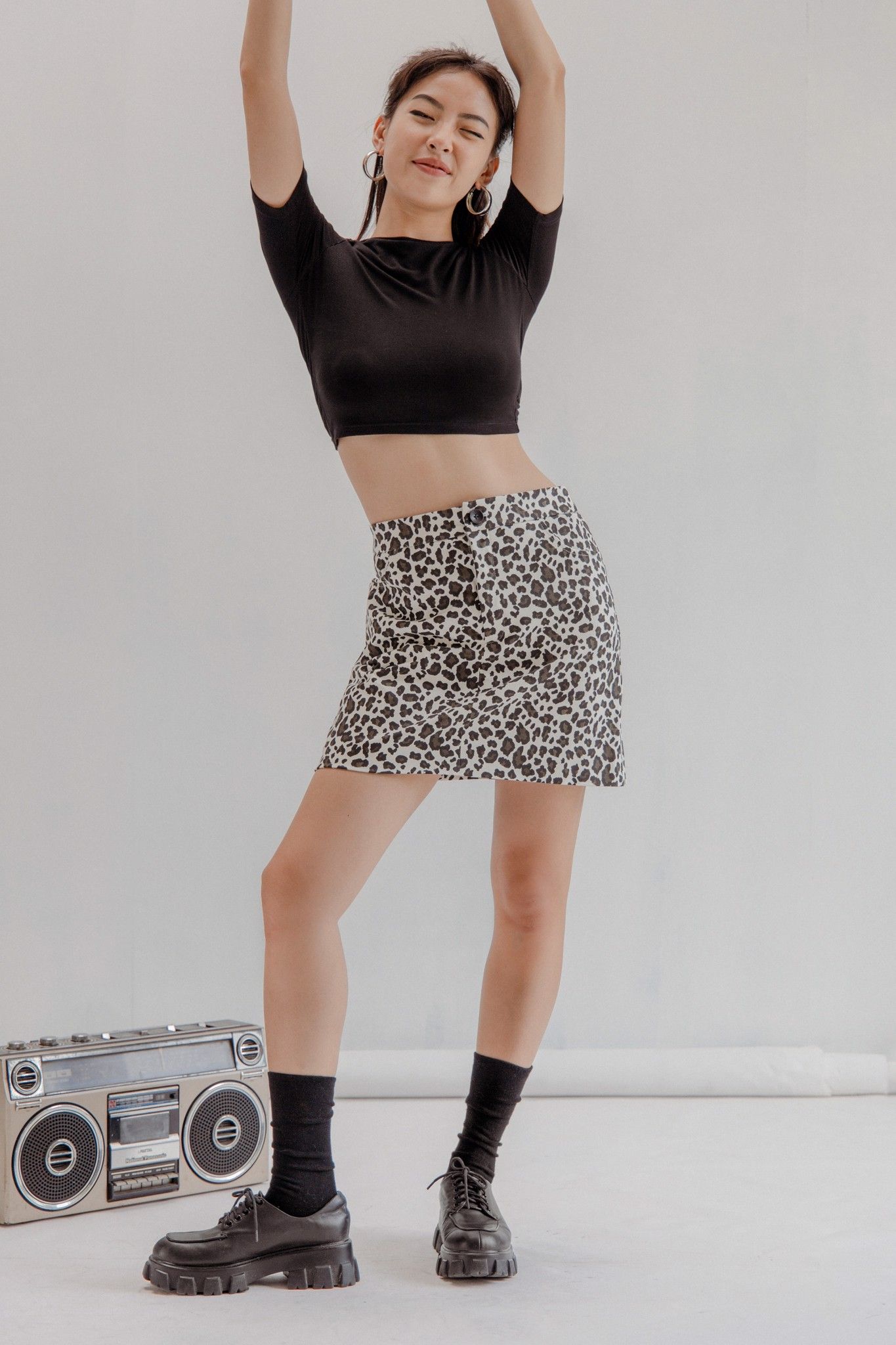 Black Open Back Top