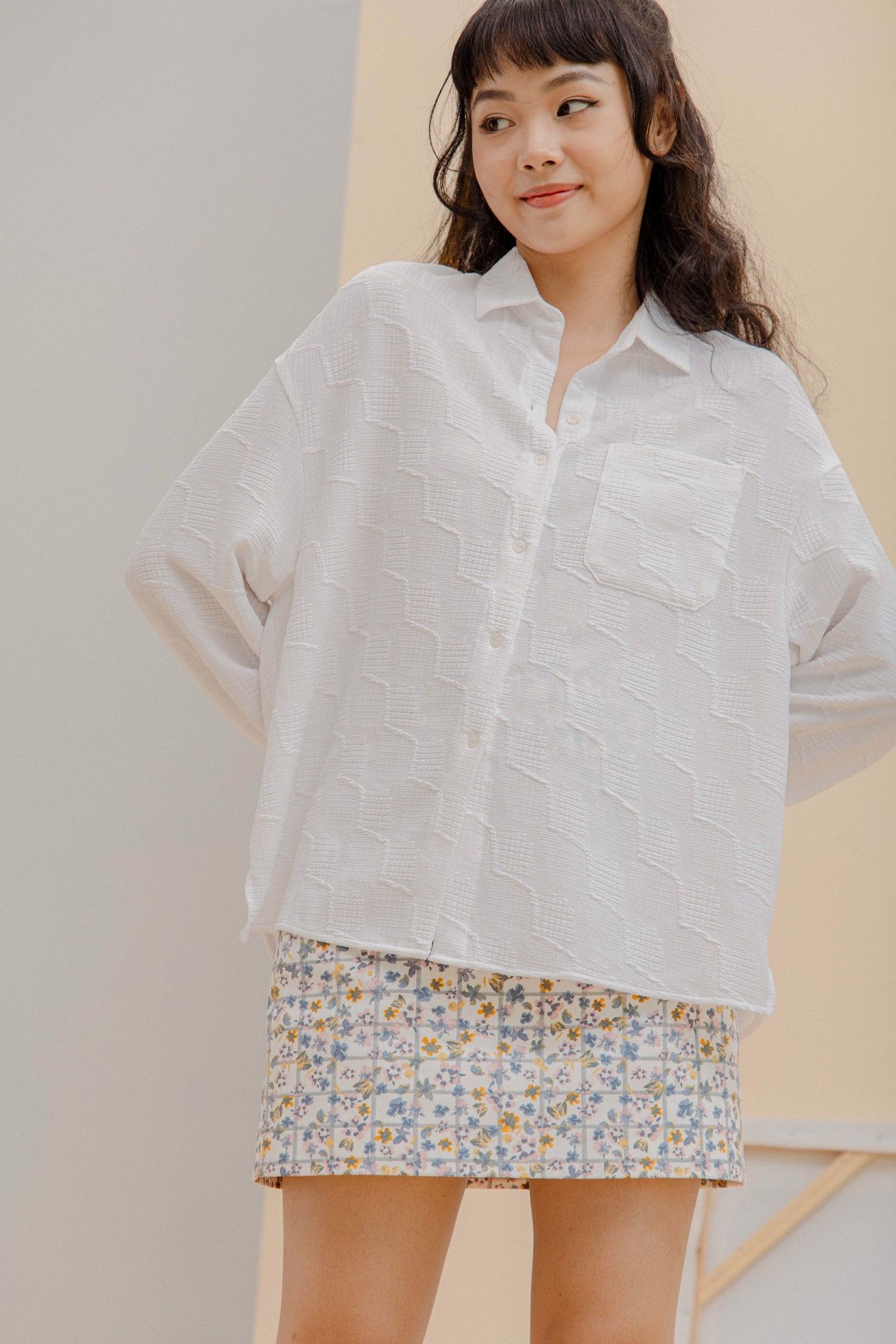 White Textured Shirt