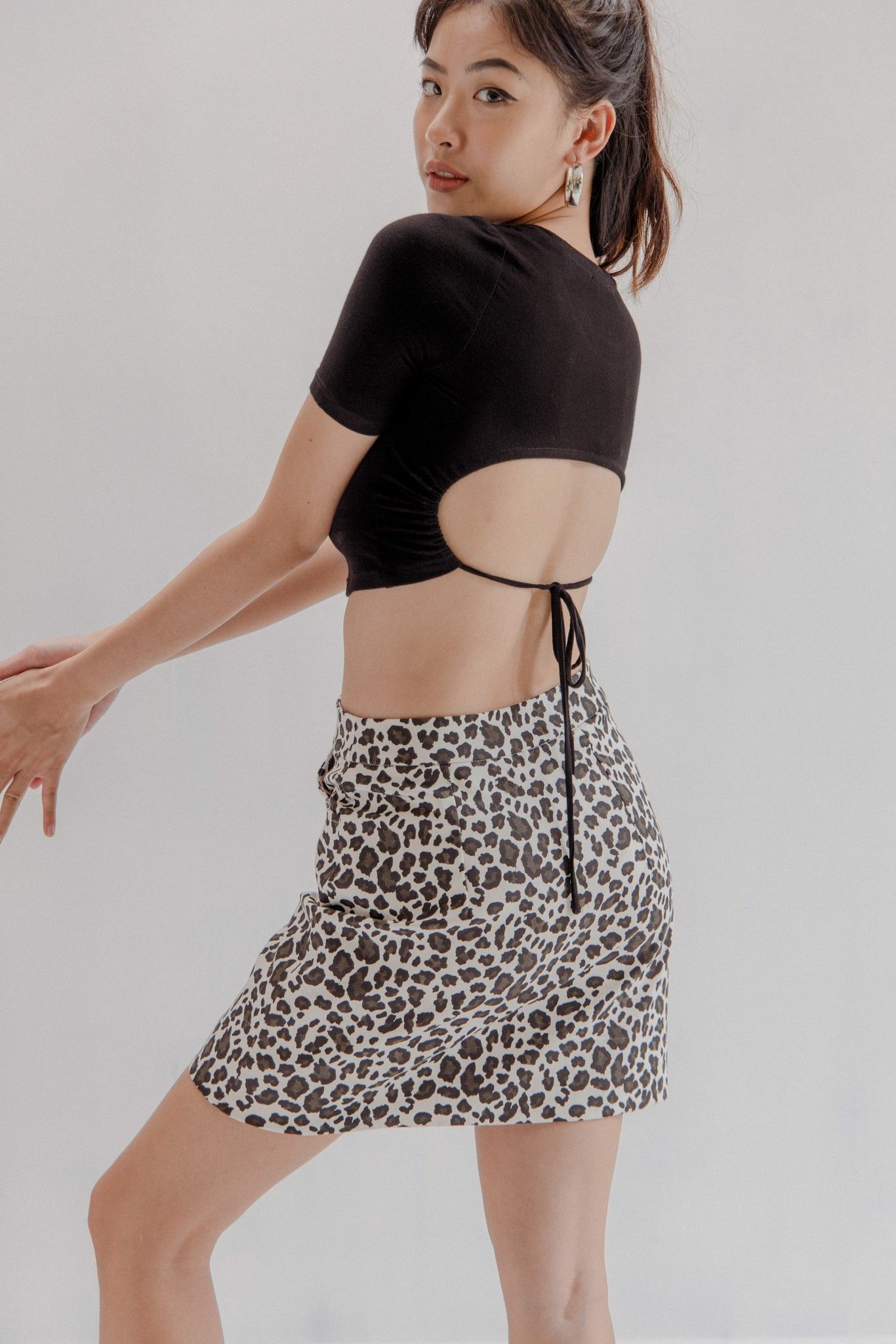 Black Open Back Top