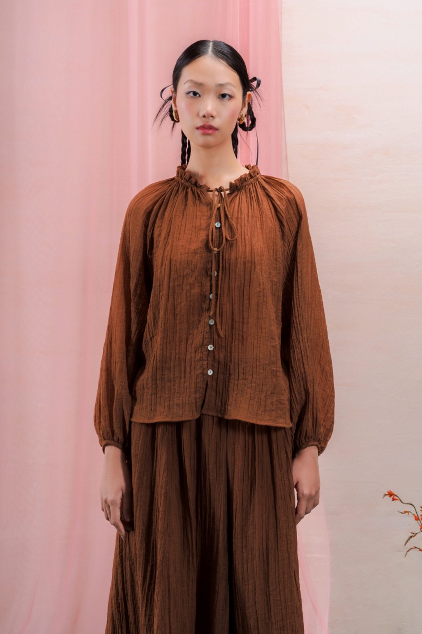 Lantern Sleeves Blouse