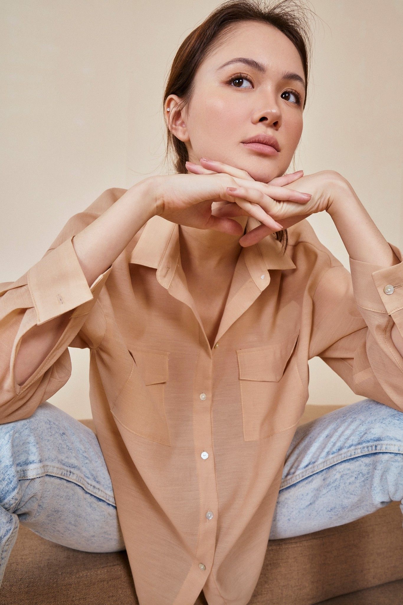 Light Brown Oversized Shirt