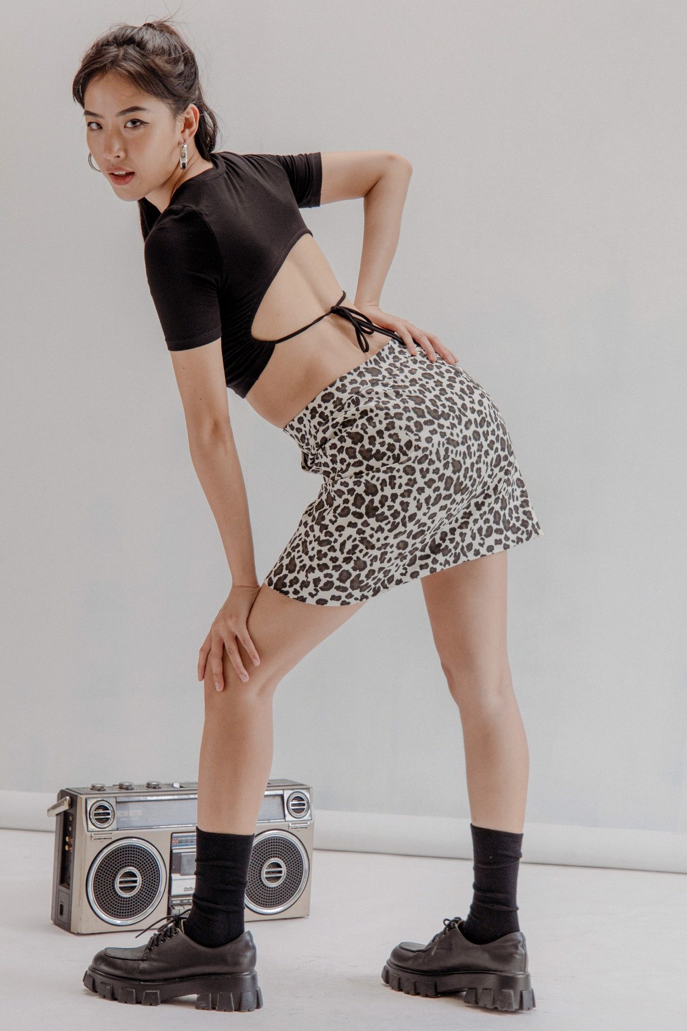 Leopard Printed Mini Skirt