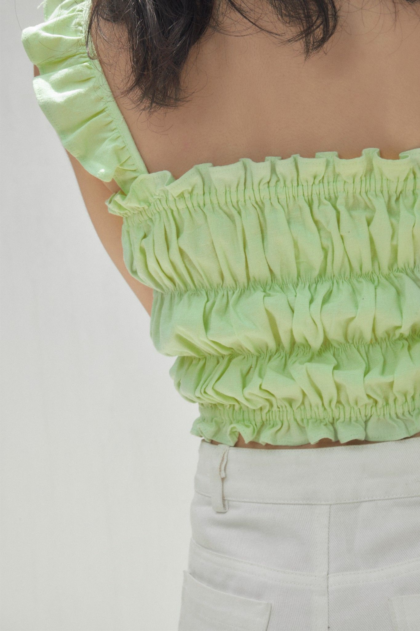 Lime Green Smocked Camisole