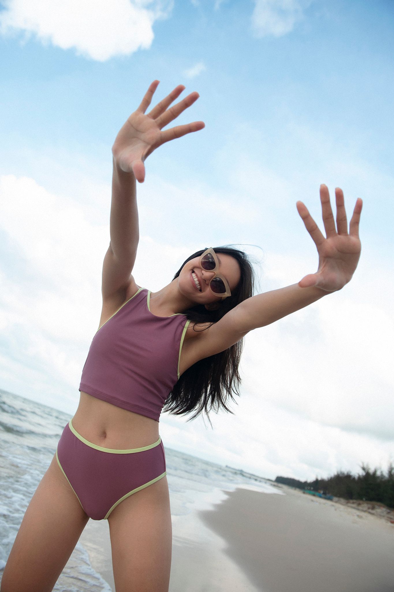 Purple Sporty Bikini Set