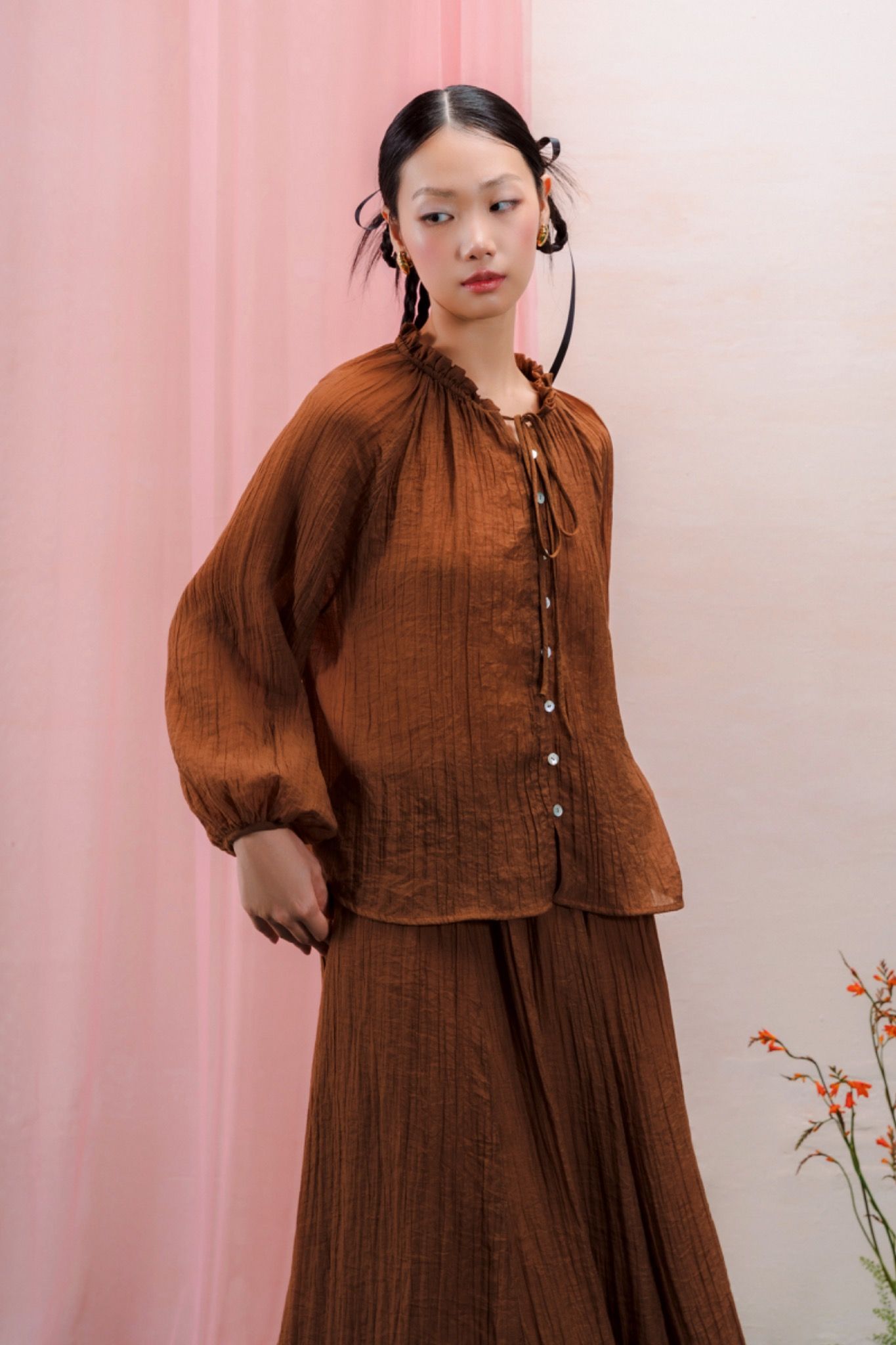 Lantern Sleeves Blouse