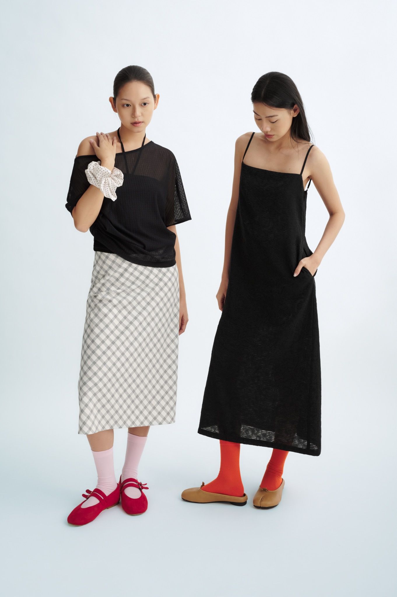 Checked Midi Skirt