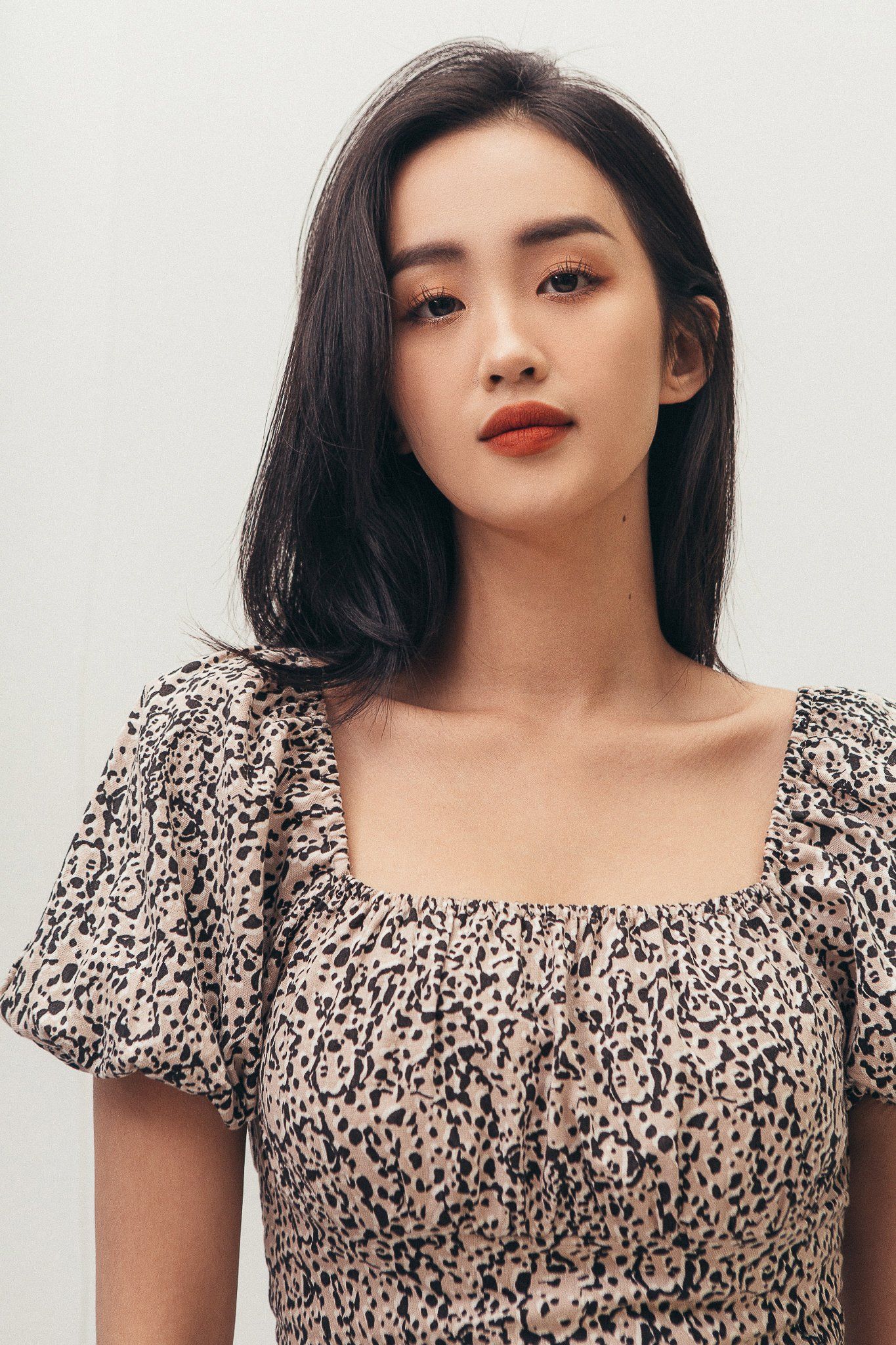Leopard Puff Sleeve Crop Top