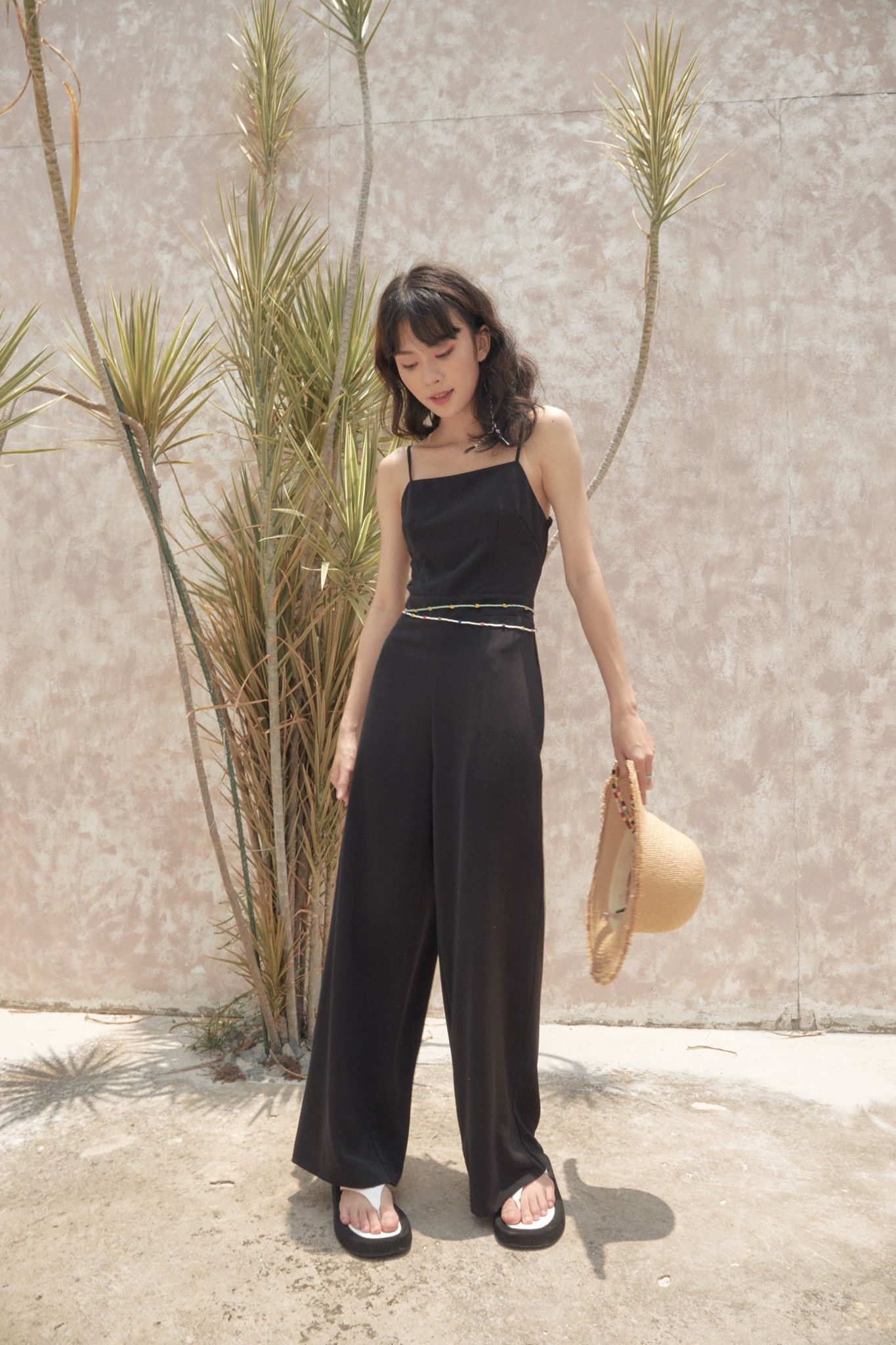 Black Open Back Jumpsuits