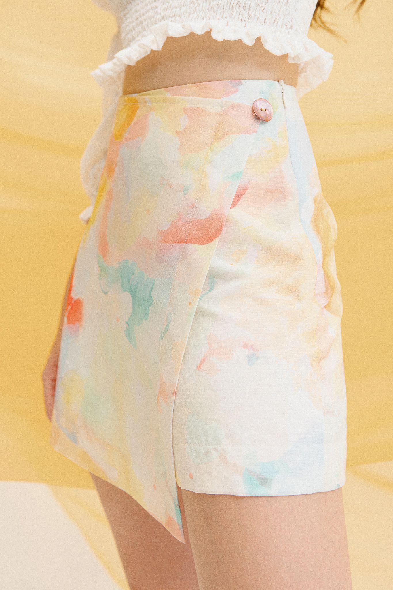 Multicolored Overlap Skorts