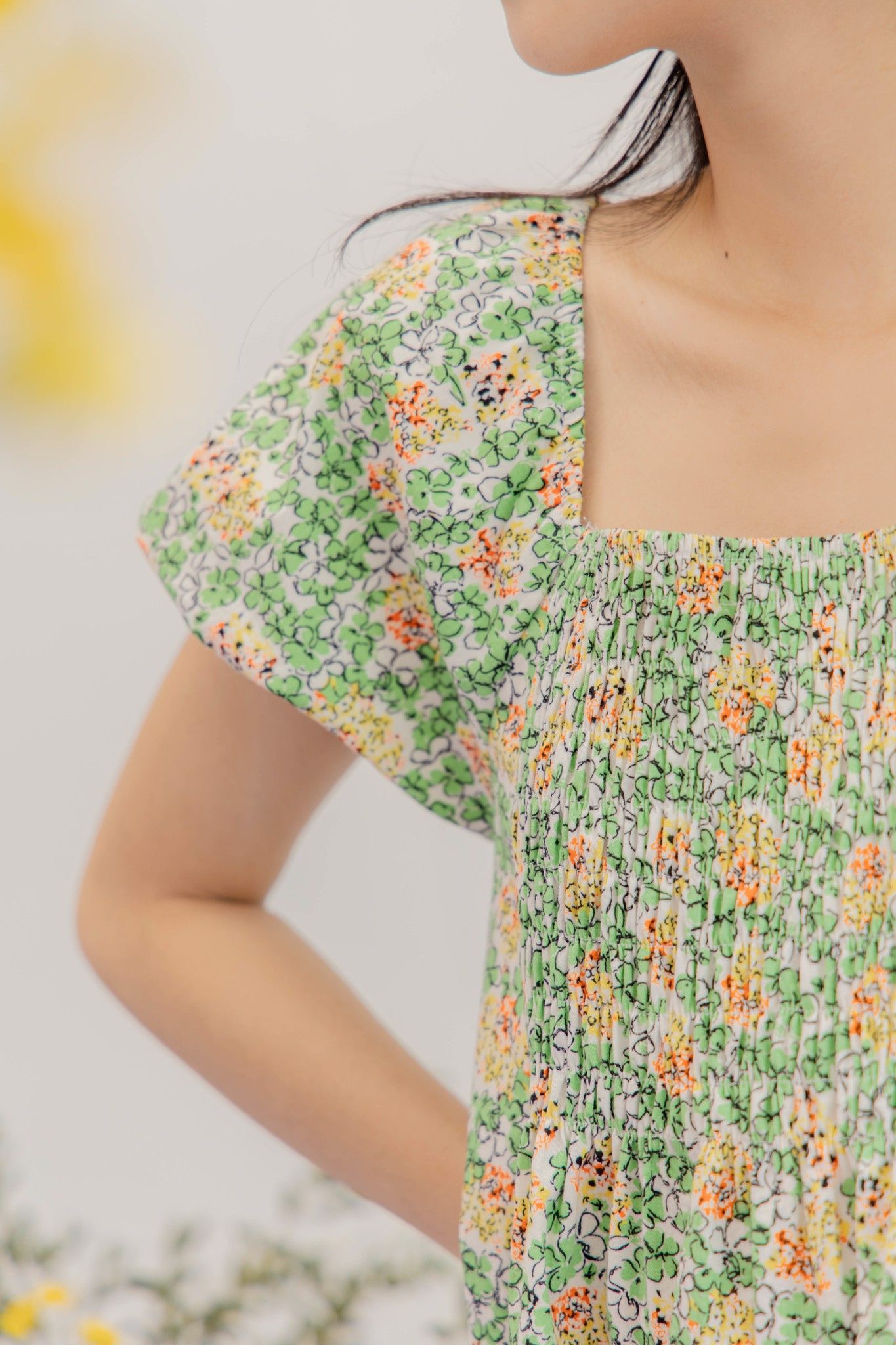Floral Smocked Mini Dress