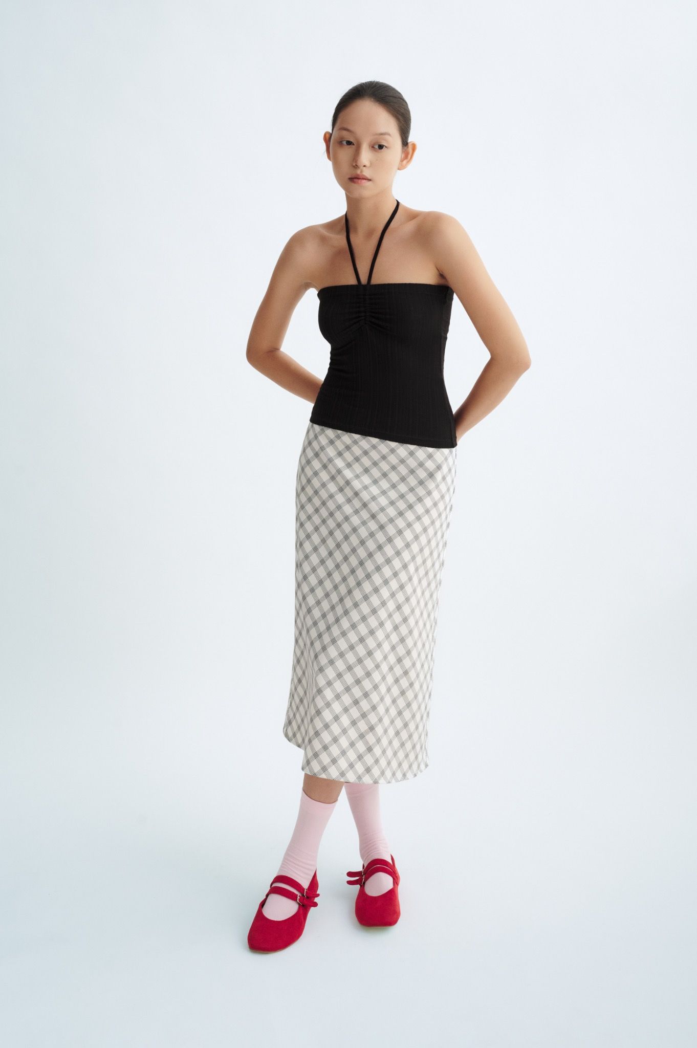 Tube Top With Beads - Black