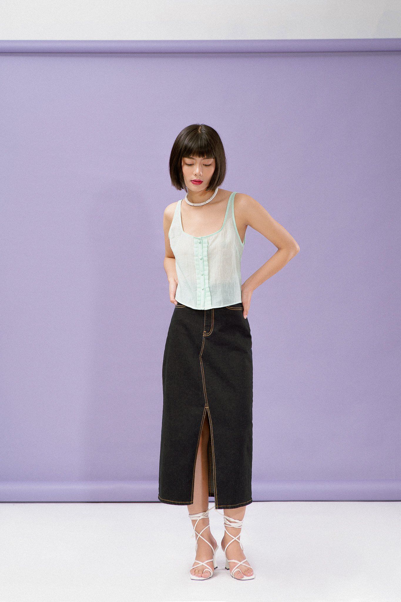 Ruffle Camisole - Mint