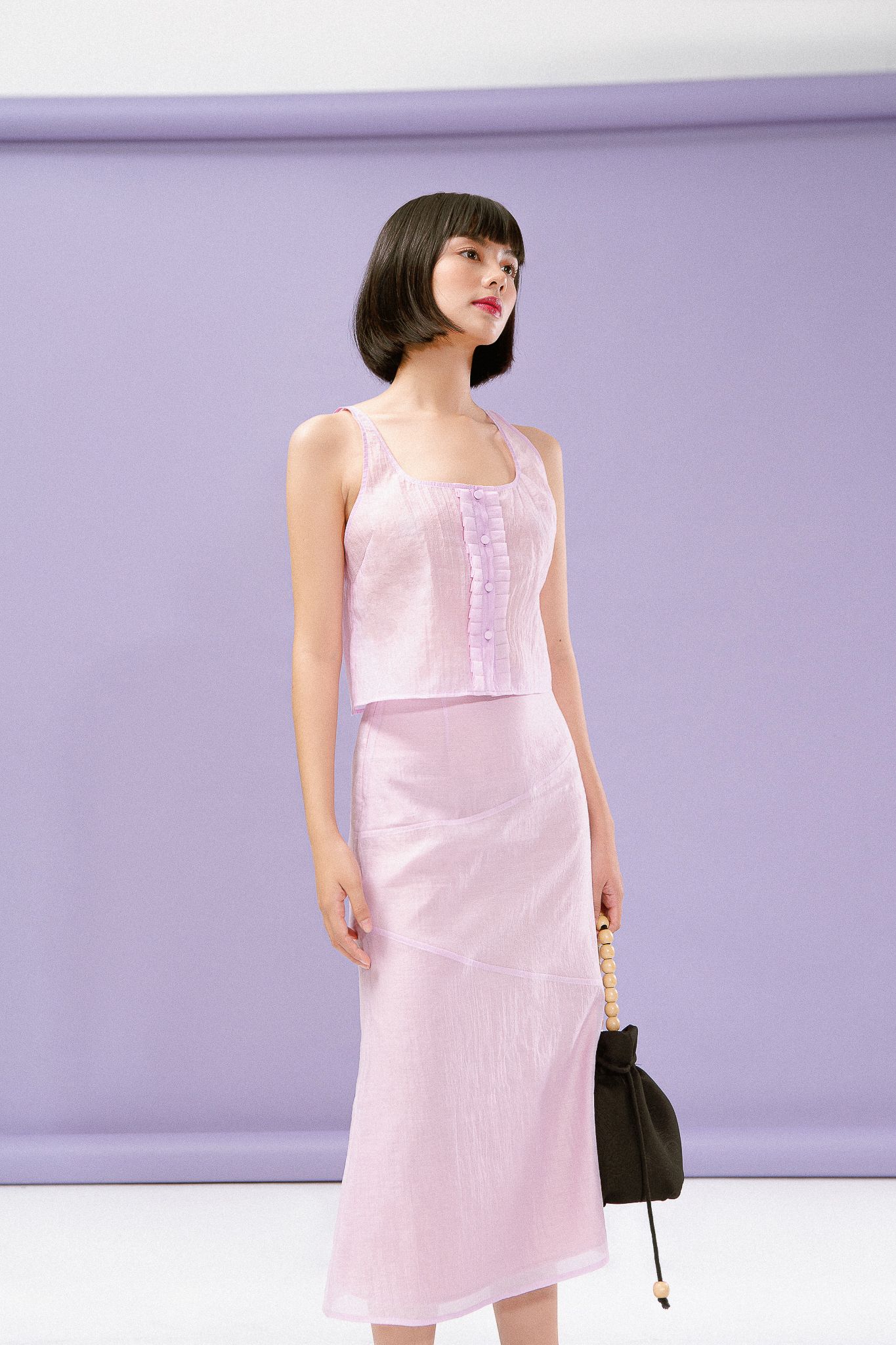 Ruffle Camisole - Purple
