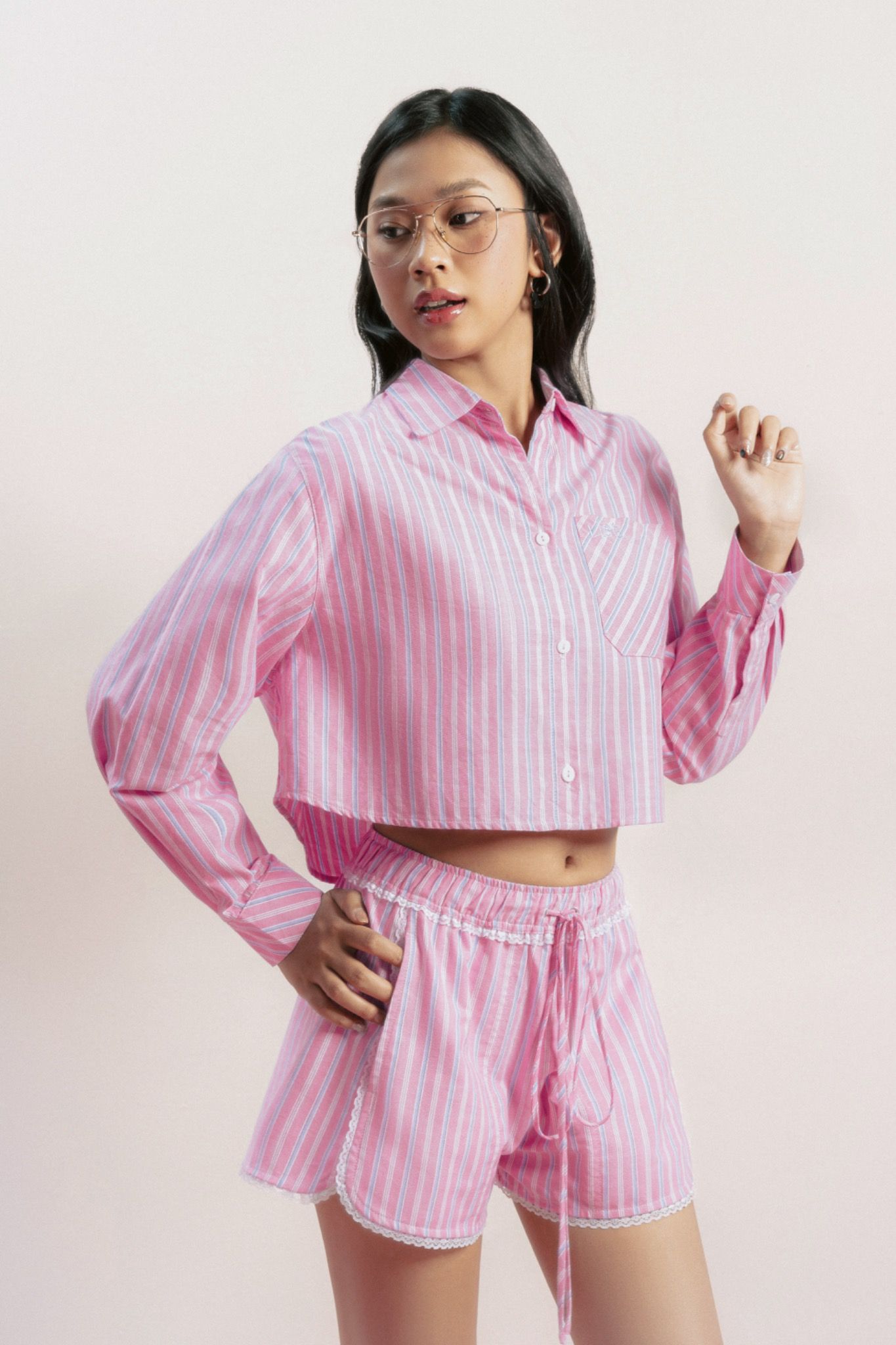 Striped Crop Shirt