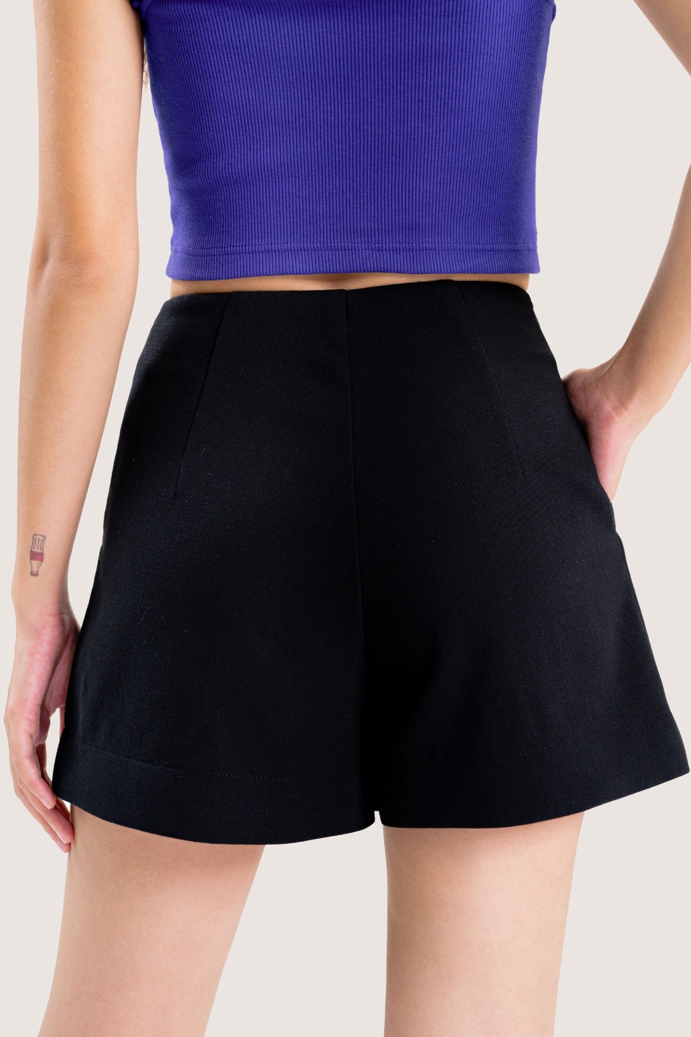  Black A-Line Shorts 