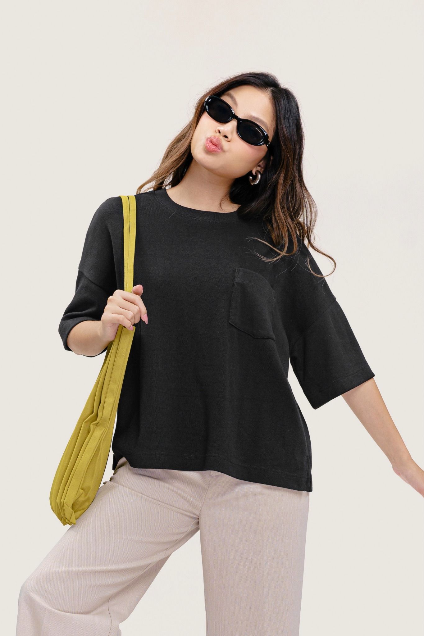  Black Pocket Boxy T-shirt 