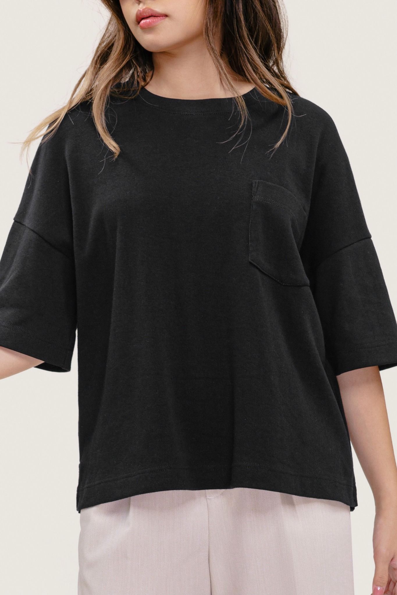  Black Pocket Boxy T-shirt 