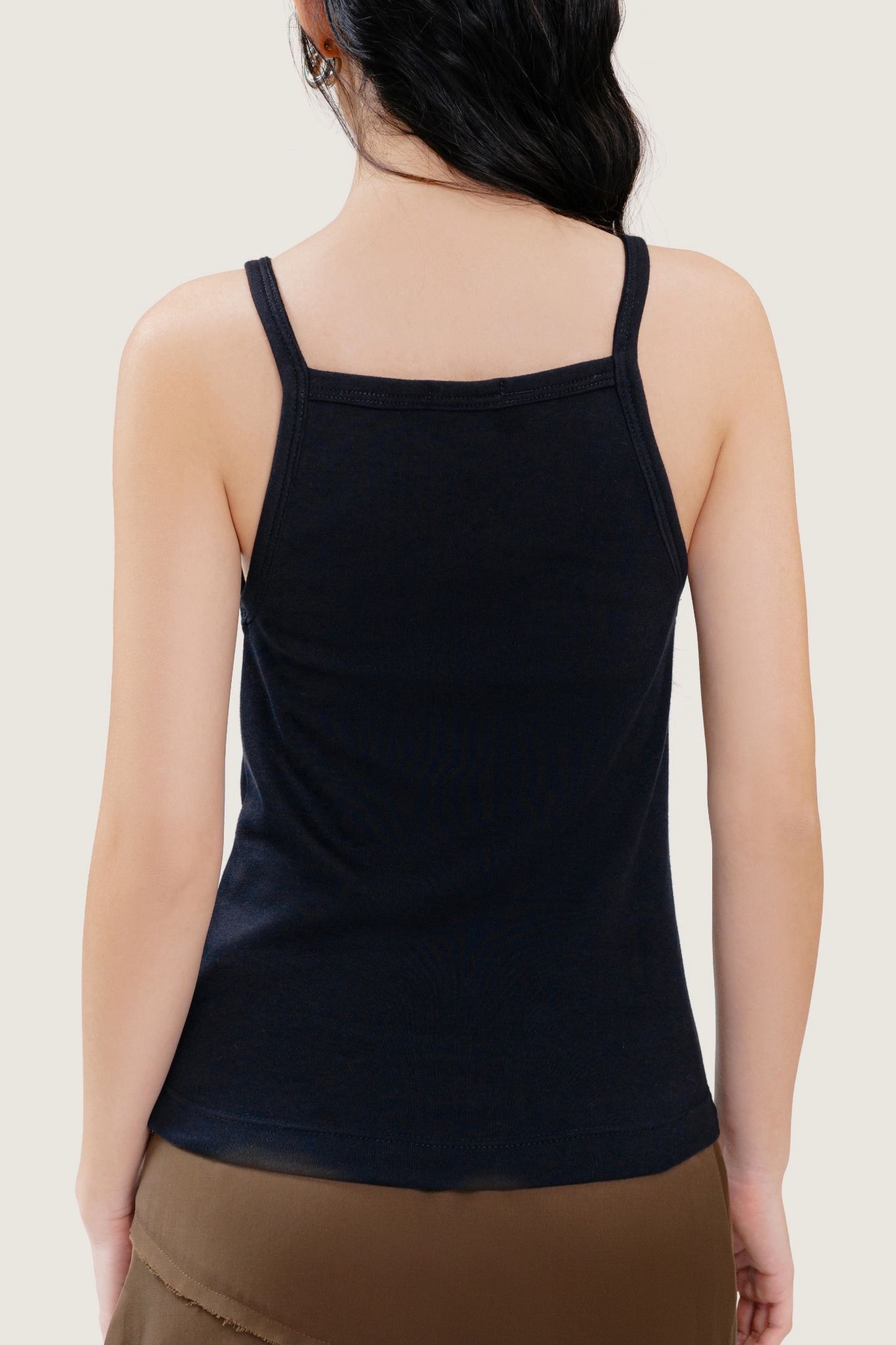  Black Square Neck Cami Top 