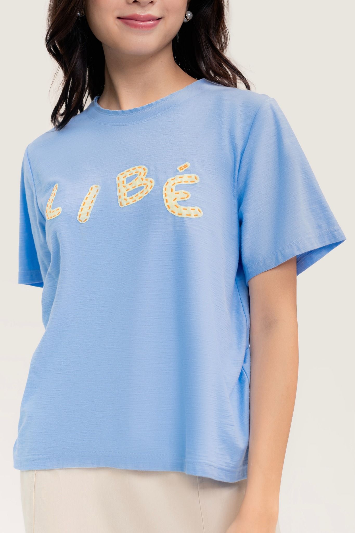  LIBÉ Blue Patched Embroidered Tee 