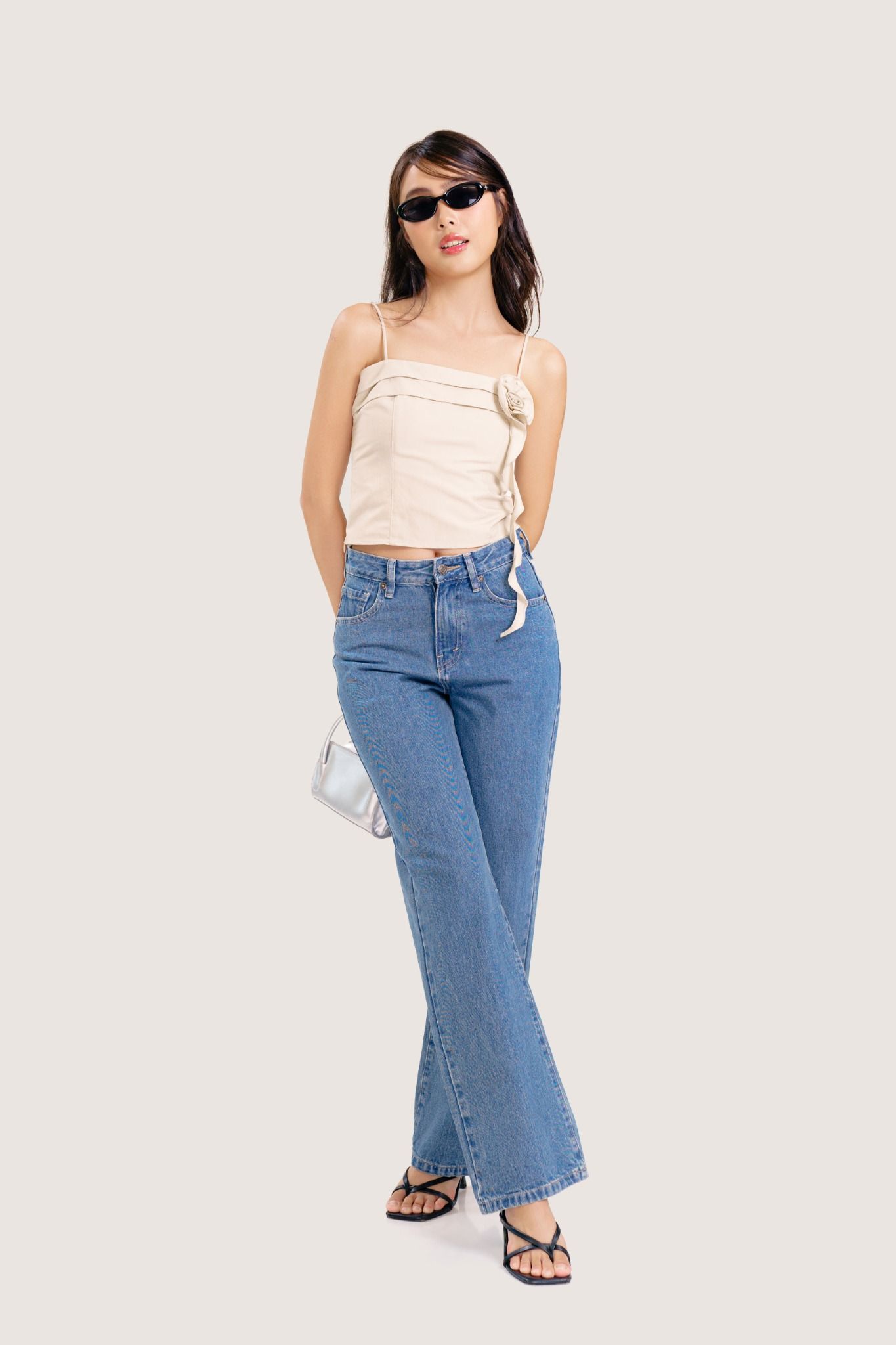  Medium Blue Slim Straight Leg Jeans 