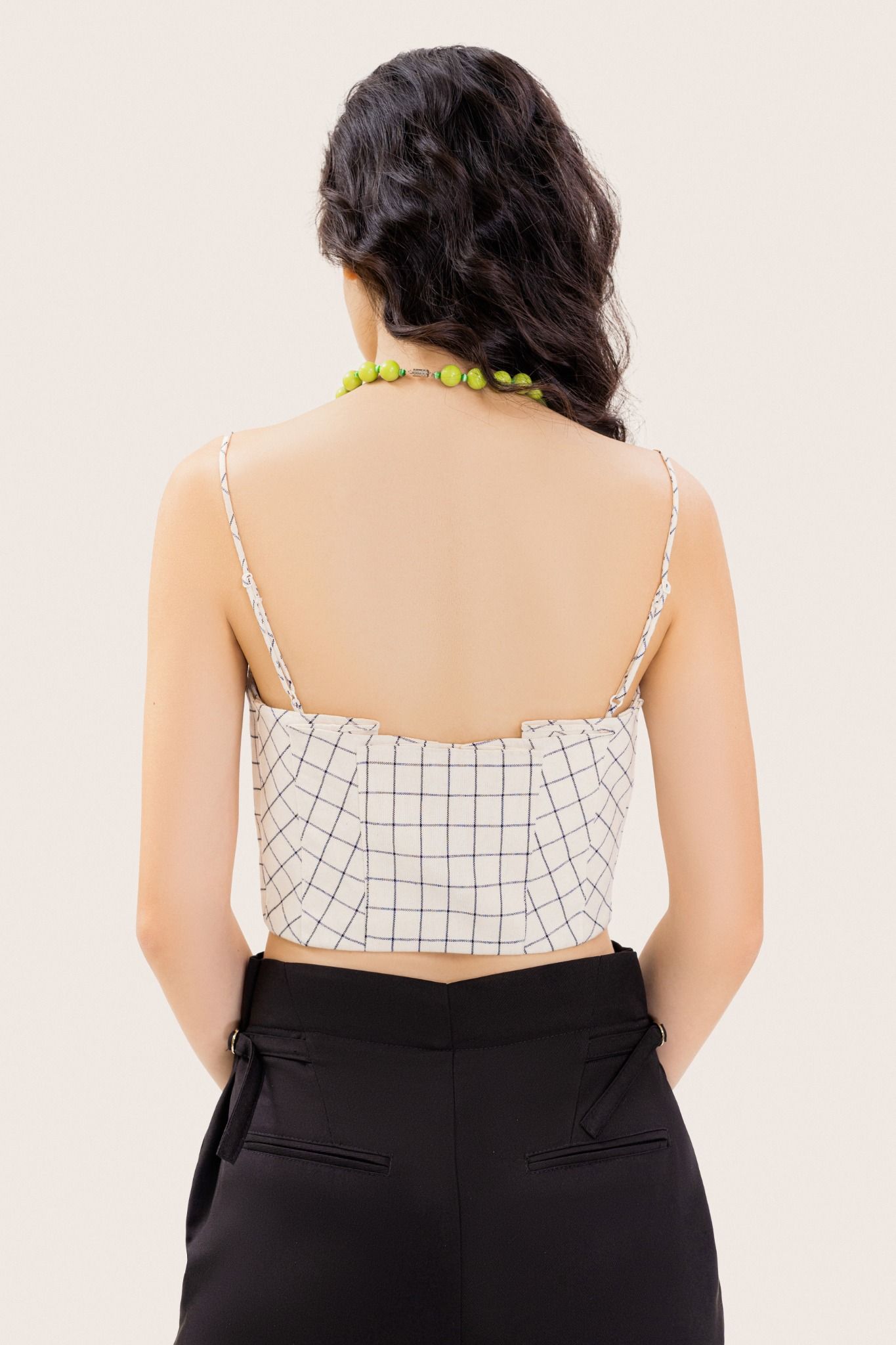 Mono Check Pleated Camisole