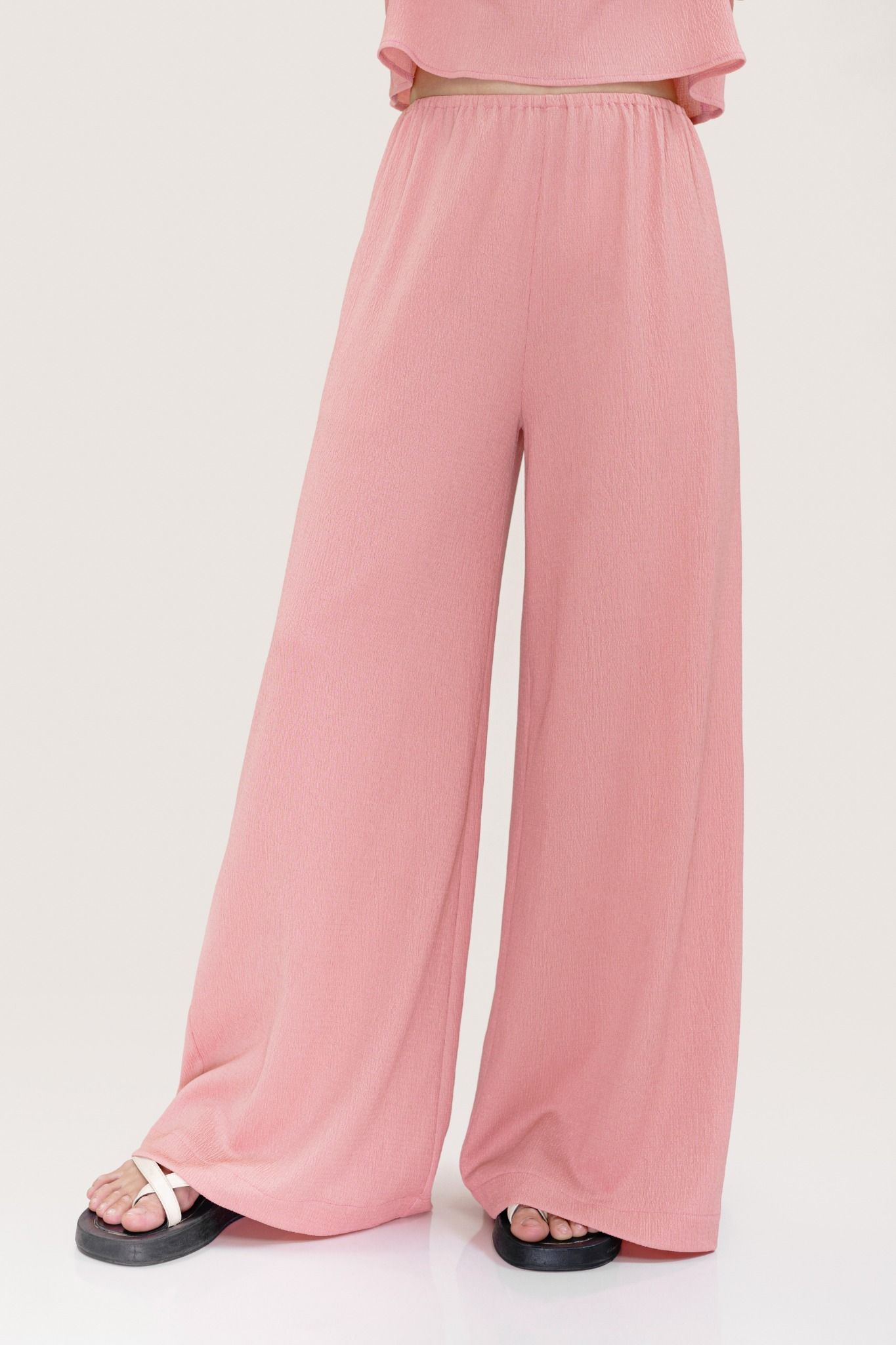  Peach Loungy Wide Leg Pants 