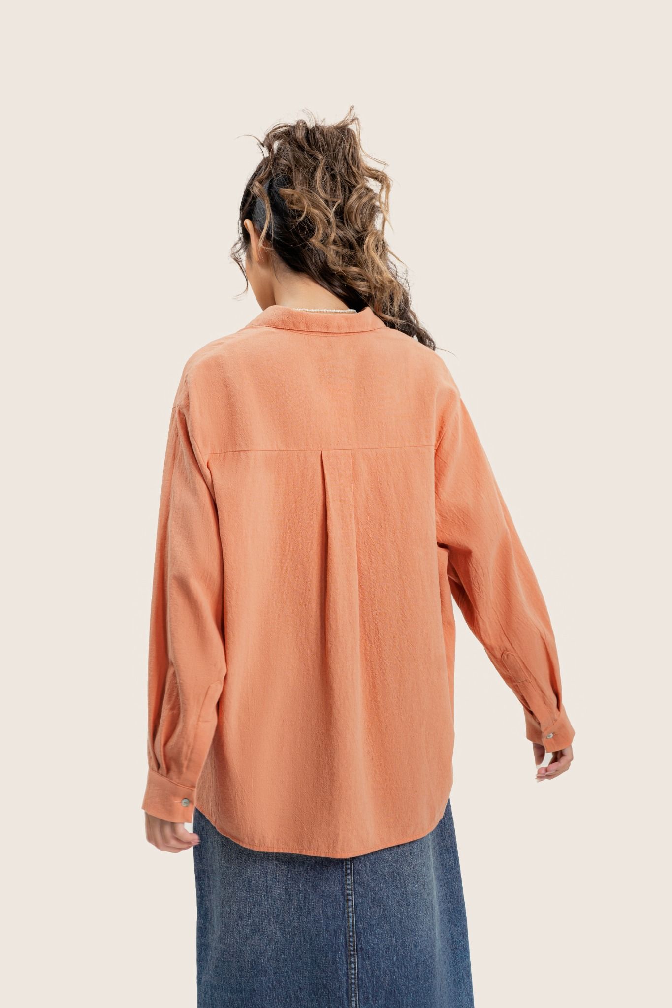  Orange Oversized Shirt 