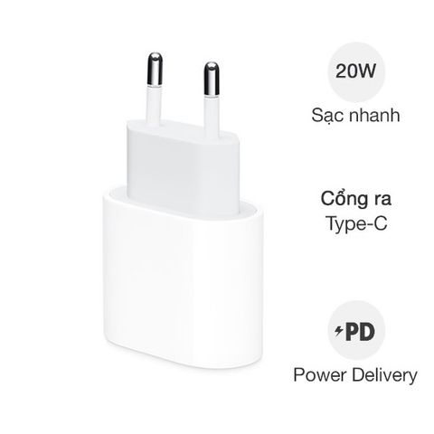 Củ sạc Apple iPhone 20W chính hãng chuẩn PD 3.0