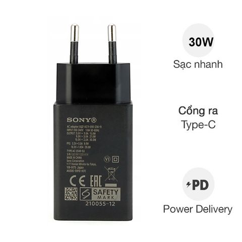 Củ sạc nhanh SONY 30W XQZ-UC11 chuẩn PD 3.0 chính hãng