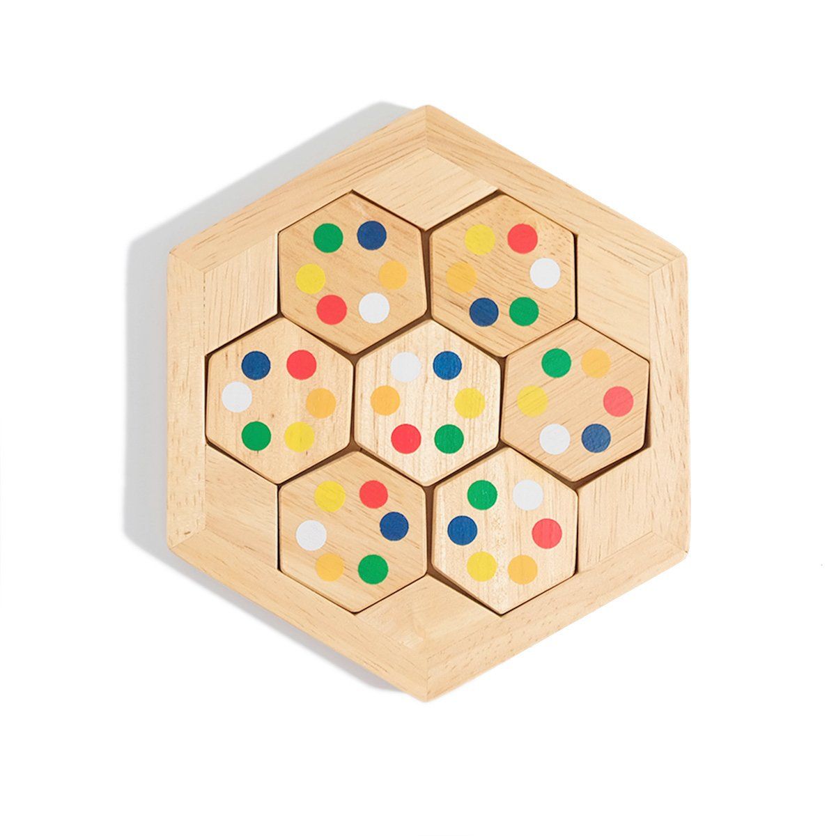 NC041 - Wooden Hexagon Matching Puzzle