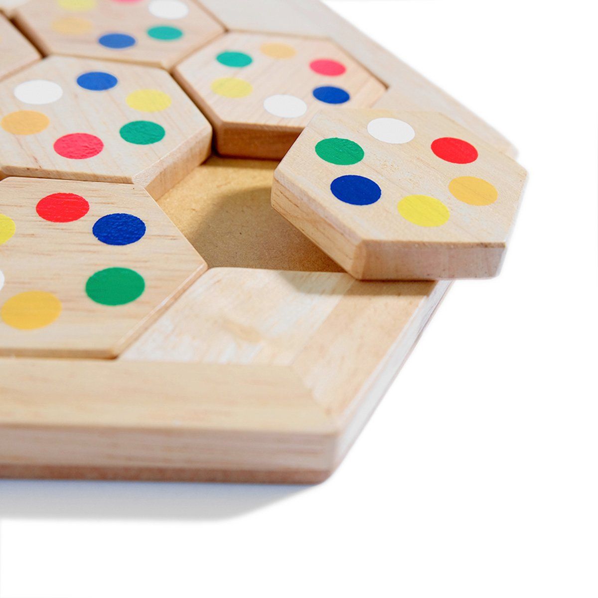 NC041 - Wooden Hexagon Matching Puzzle