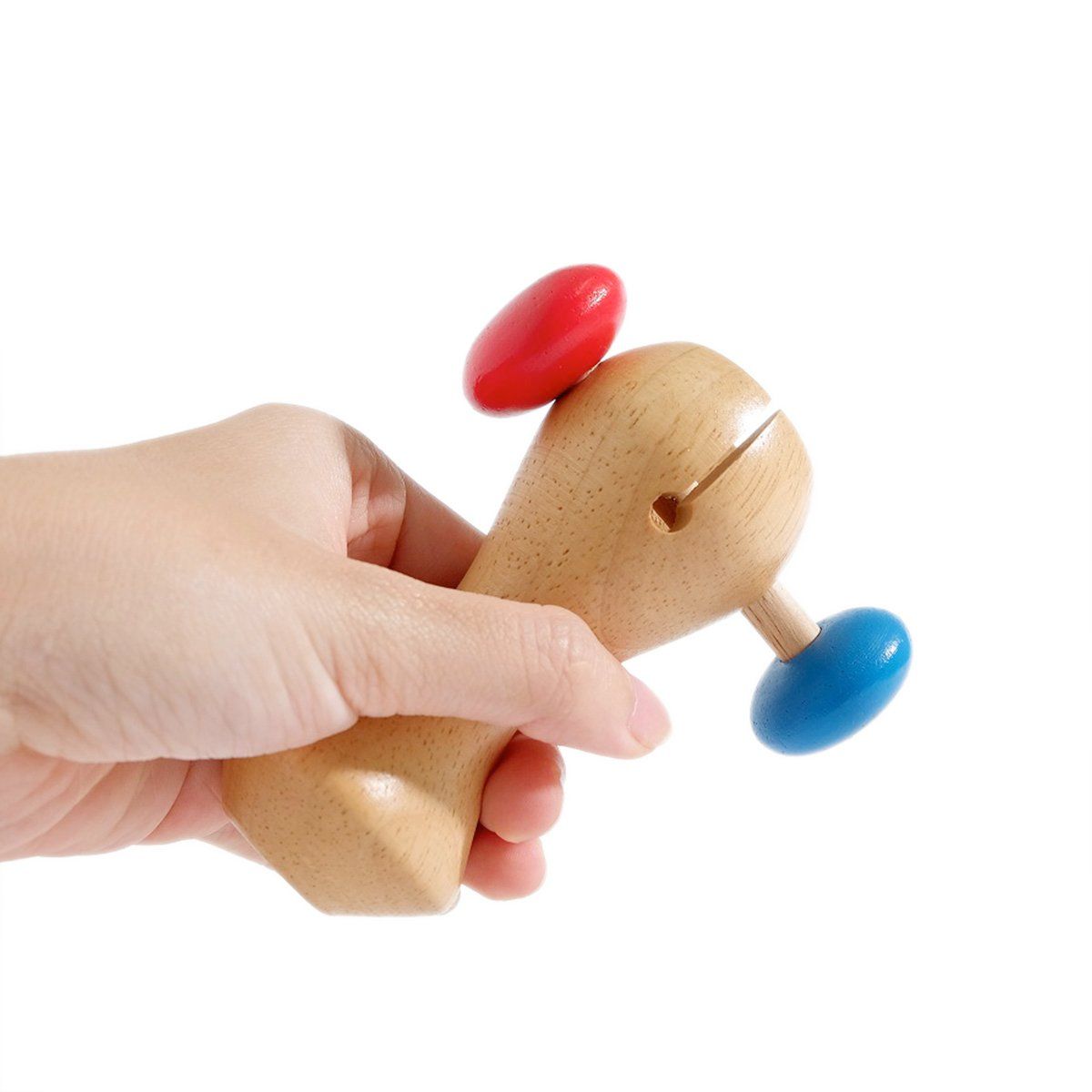 XK404 - Wooden Drum Baby Rattle