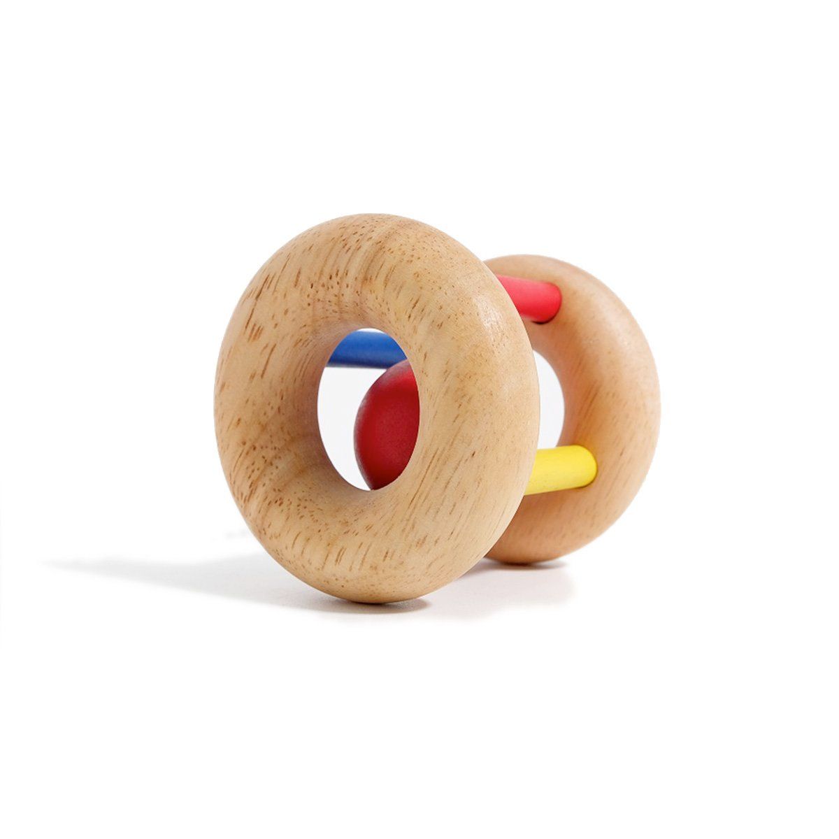 Xk405 - Wooden Rolling Cage Baby Rattle