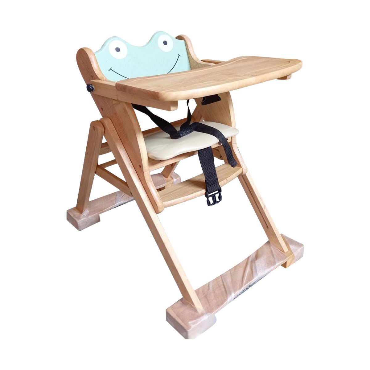 XK829 - Ghế gỗ ăn dặm hình ếch con (4 nấc chiều cao)