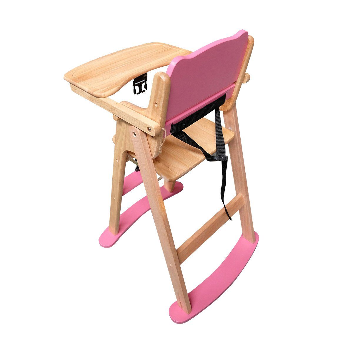 XK842 - Wooden Baby High Chair with Pig Design