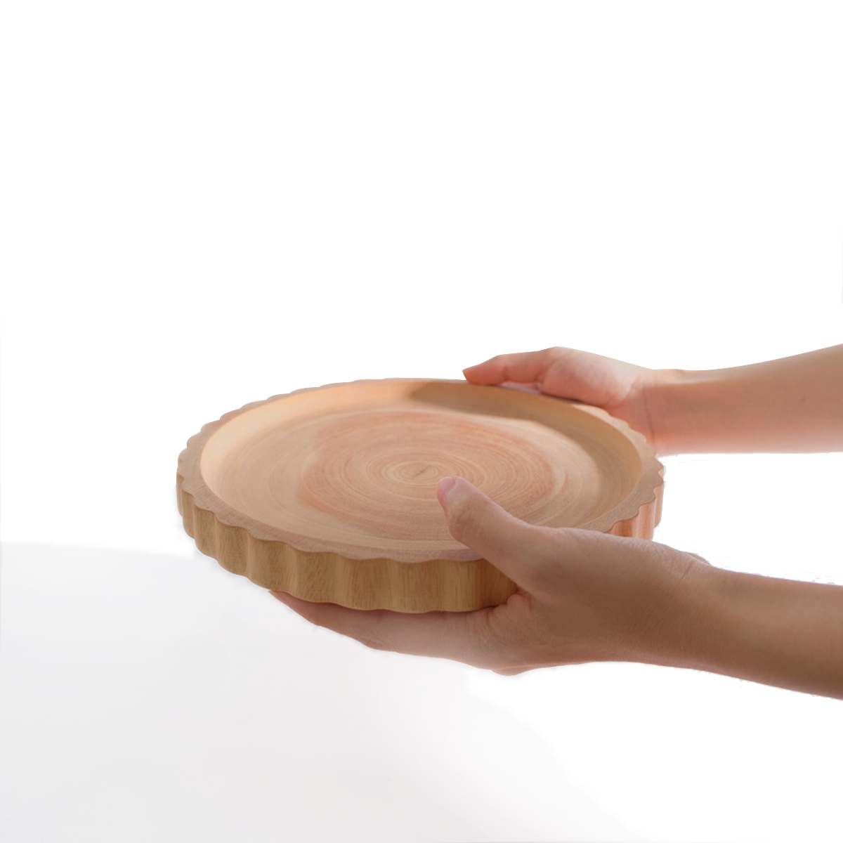 XK886 - Wooden bowl cookie shape 22cm