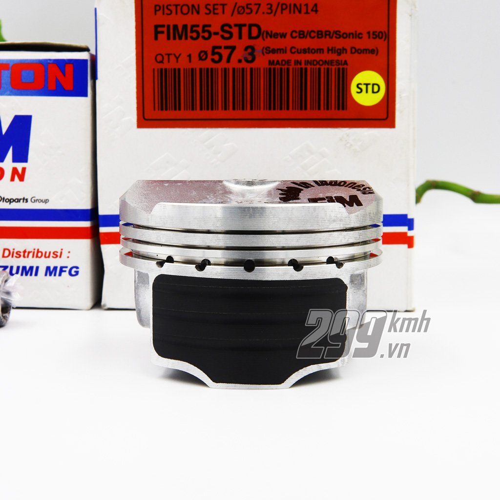 Trái piston đầu cao 57.3, 58.3 và 60.3 chính hãng FiM Indonesia cho xe Honda Winner, Sonic