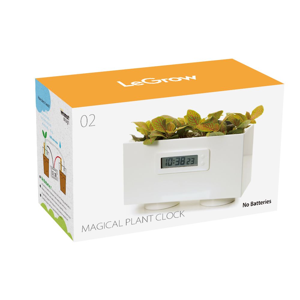 Bộ 2 chậu trồng cây thông minh tích hợp đồng hồ sinh học Legrow - Magical Plant Clock II