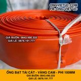  Ống bạt vàng cam phi 100MM cuộn 20M - Ống bạt mềm tải cát Việt Úc 