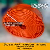  Ống bạt vàng cam phi 100MM cuộn 50M - Ống bạt mềm tải cát Việt Úc 