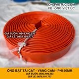  Ống bạt vàng cam phi 50mm - Ống bạt mềm cốt dù Việt Úc 