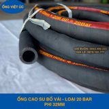  Ống Cao Su Bố Vải KT Phi 32MM Nhập Khẩu loại 20Bar - Ống Xối Việt Úc 