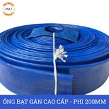  Ống bạt gân sần phi 200MM cuộn 40M - Ống bạt tải bùn cát sỏi bê tông Việt Úc 