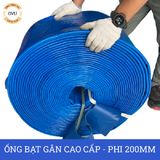  Ống bạt gân sần phi 200MM cuộn 30M - Ống bạt tải bùn cát sỏi bê tông Việt Úc 