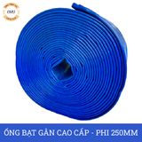  Ống bạt gân sần phi 250MM cuộn 30M - Ống bạt tải bùn cát sỏi bê tông Việt Úc 