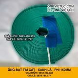  Ống bạt xanh ngọc phi 150MM cuộn 50M - Ống bạt bơm cát sỏi Việt Úc 
