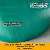  Ống bạt xanh ngọc phi 150MM cuộn 50M - Ống bạt bơm cát sỏi Việt Úc 
