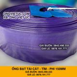  Ống bạt cốt dù tím phi 150MM cuộn 20M - Ống nhựa PVC tải cát sỏi Việt Úc 