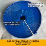  Ống bạt gân sần phi 150MM cuộn 50M - Ống bạt tải bùn cát sỏi Việt Úc 